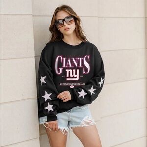 XL  women’s game day culture NFL New York Giants oversize sweatshirt NWT
